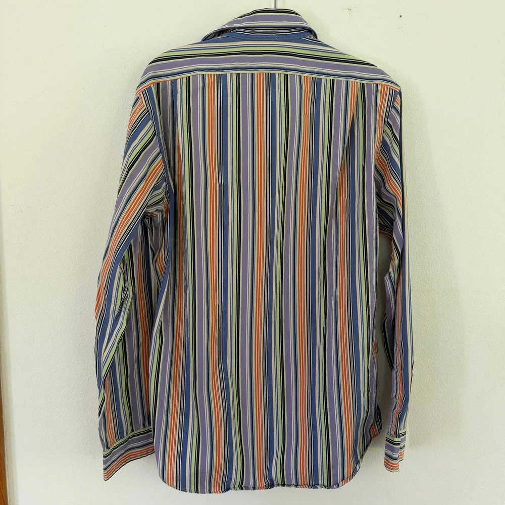 Polo Ralph Lauren Westerton Custom Fit Striped Shirt Mens Medium Cotton